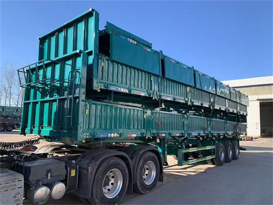 Removable And Adjustable Side Panels Flatbed Semi Truck Trailer 2/3/4 Axles With Sides