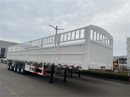 2/3/4 Axles Stake Side Semi Trailer Flat Bed Transport Of Bulk Goods