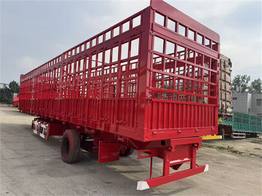Stake Side Semi Trailer Truck 40 To 100ton Custom Flatbed Semi Trailers