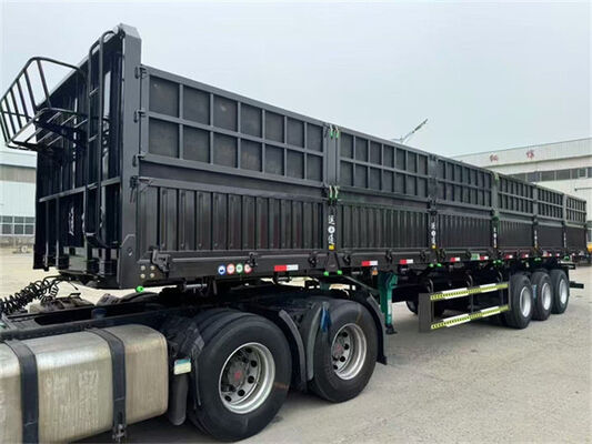 Removable And Adjustable Side Panels Flatbed Semi Truck Trailer 2/3/4 Axles With Sides