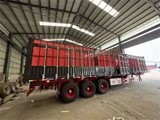 2/3/4 Axles Stake Side Semi Trailer Flat Bed Transport Of Bulk Goods