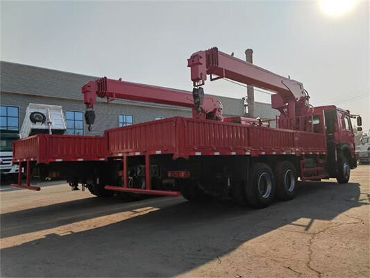25000 Kg HOWO 371 6x4 Truck Mounted Crane With Hydraulic Arm Weichai Engine