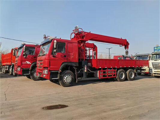 25000 Kg HOWO 371 6x4 Truck Mounted Crane With Hydraulic Arm Weichai Engine